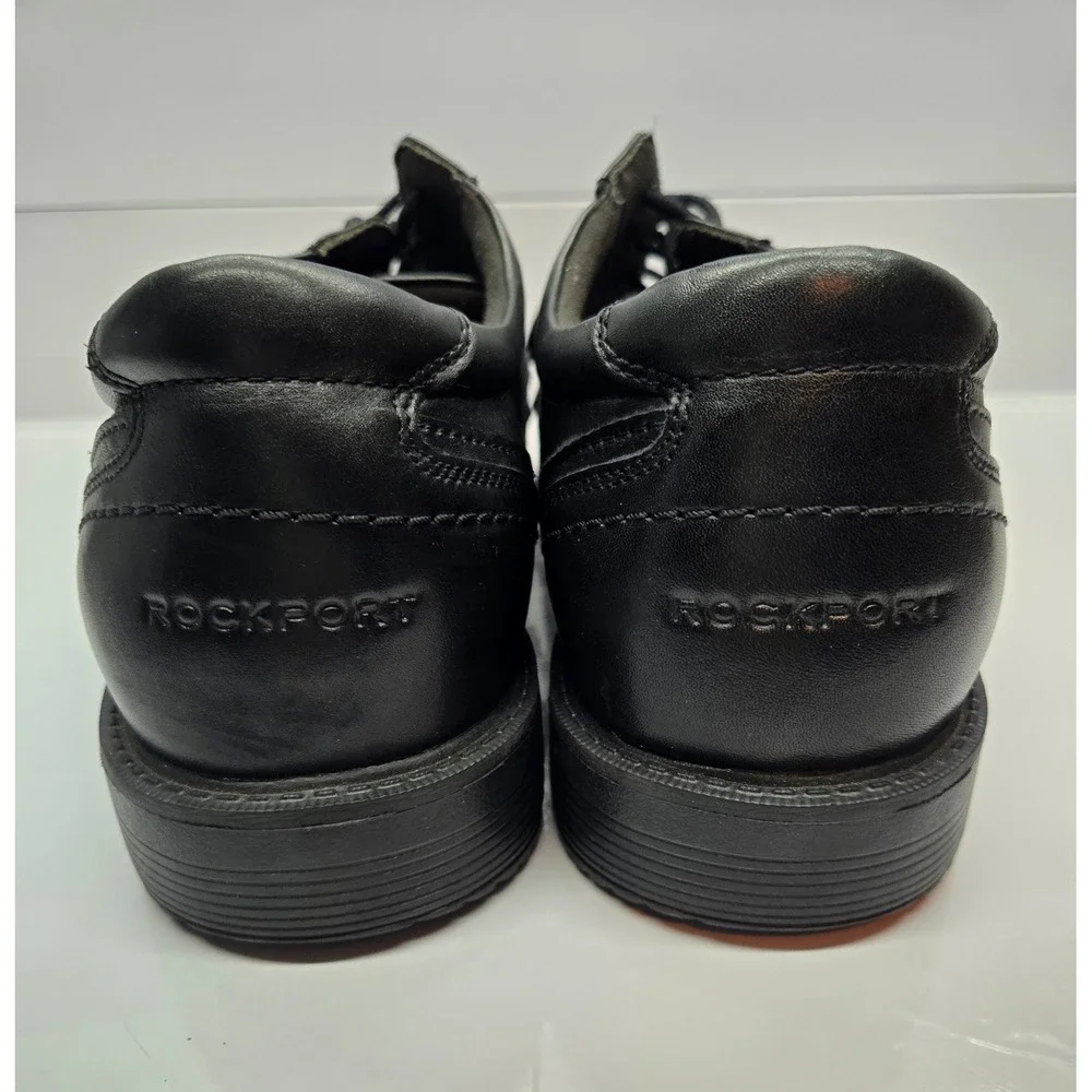 Rockport TruTech Mens Black Leather Square Toe Oxford Dress Shoes A13013 Size 15